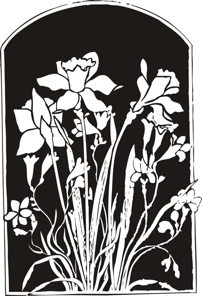 Plant van bloem — Stockvector