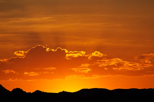 Захід сонця пустелі Стокова Картинка