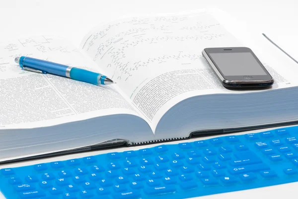 stock image Medicine book withpen andiphone