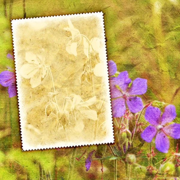 Vintage bloem getextureerde achtergrond — Stockfoto