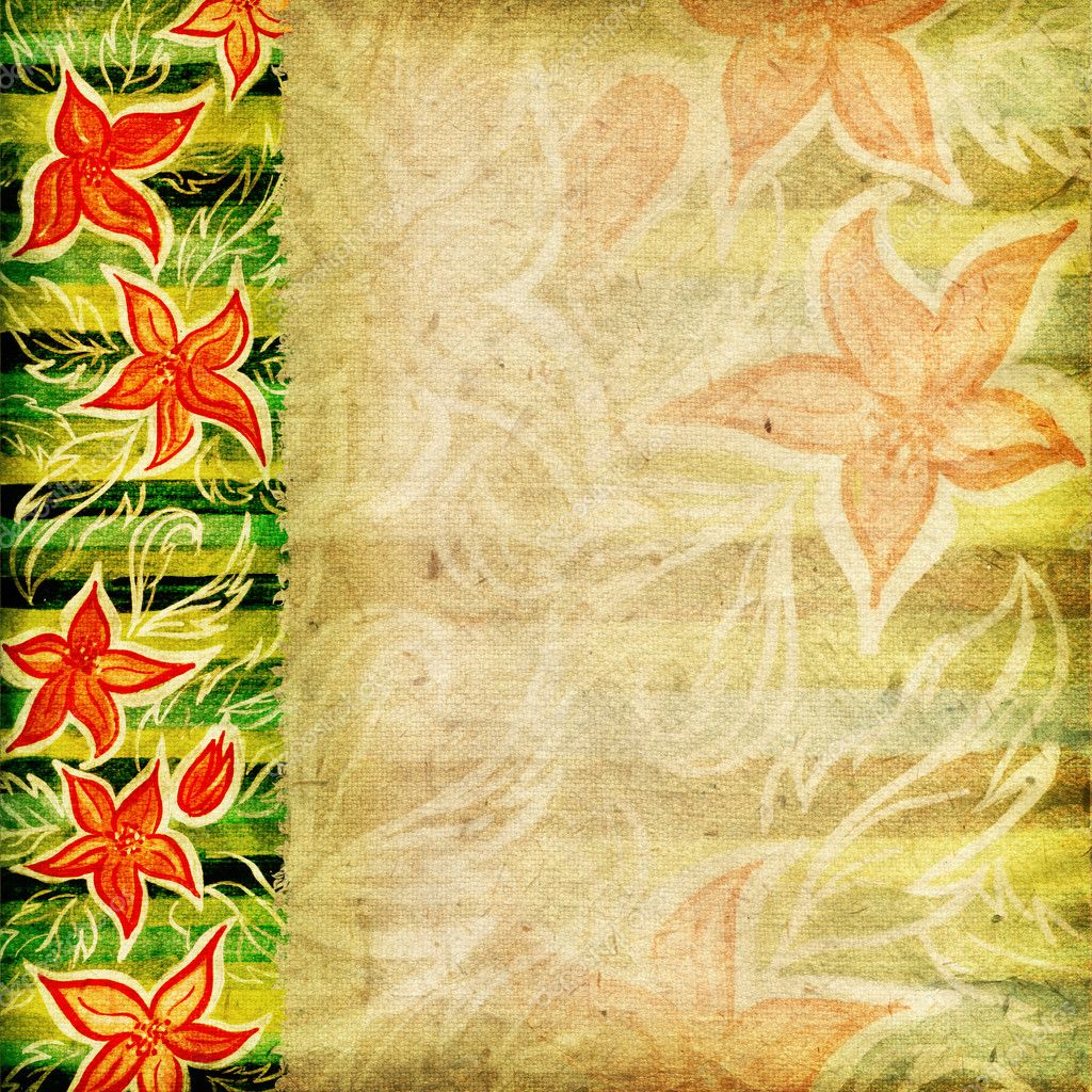 Background striped floral Striped floral background — Stock Photo