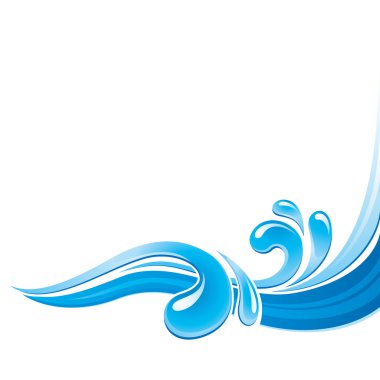 Water splash design clipart