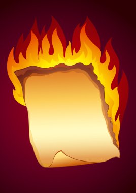 Burning paper background clipart
