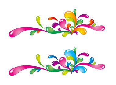 Colorful splashes-2 clipart