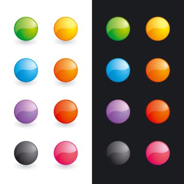 Glossy balls (buttons) clipart