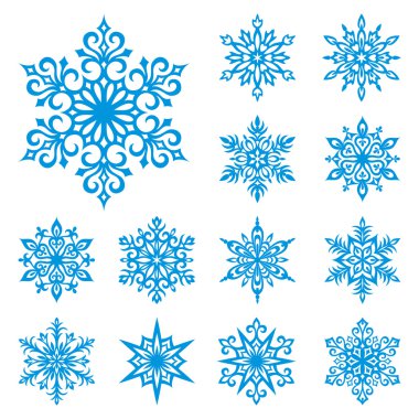 Vector snowflakes set clipart