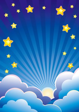 Evening sky background clipart