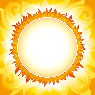 Decorative sun vector background clipart