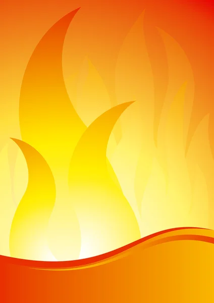 Hot Fire Vektor Hintergrund — Stockvektor