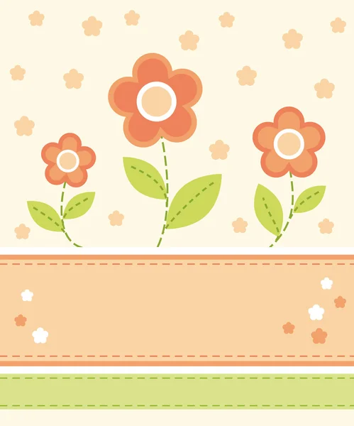 Blumenkartendesign — Stockvektor