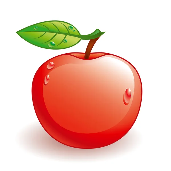 Vector glossy apple — Stock Vector
