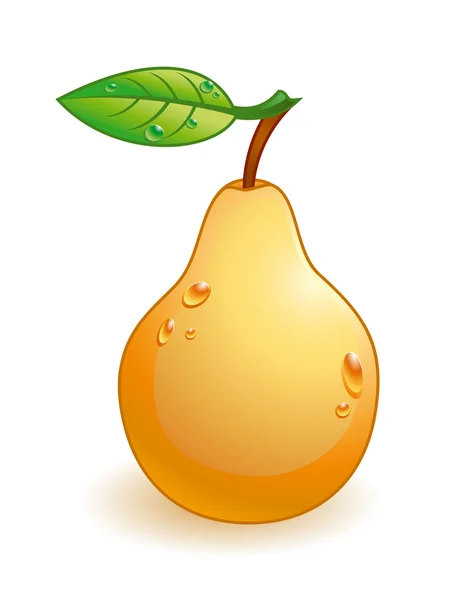 Vector glossy pear — Stock Vector
