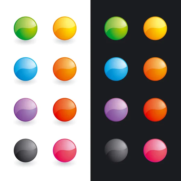 Boules brillantes (boutons) ) — Image vectorielle