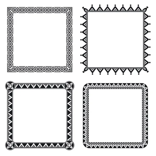 Geometric ornamental frames — Stock Vector