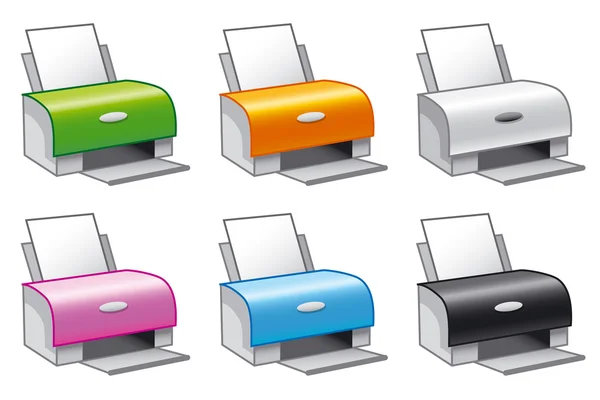 Icônes d'imprimante — Image vectorielle
