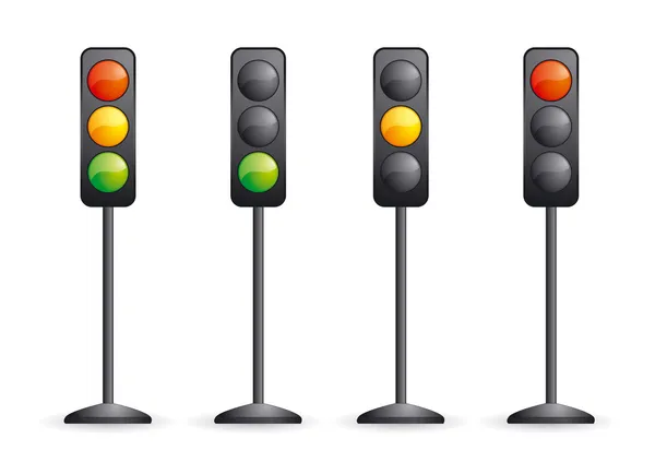 Vektor glansigt semaforer — Stock vektor
