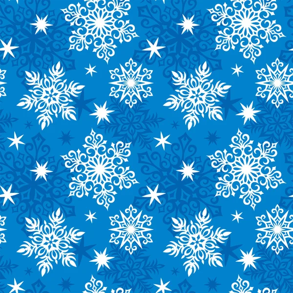 Patrón de copos de nieve sin costuras — Archivo Imágenes Vectoriales