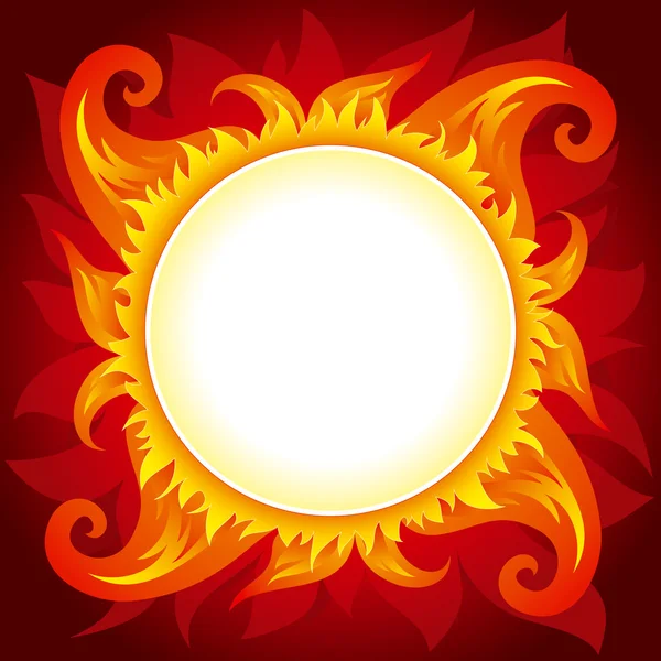 Brand eller solen vektor bakgrund — Stock vektor