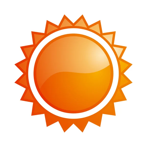 Glanzende zon pictogram — Stockvector