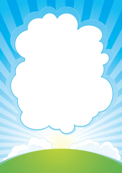 Ανατολή ηλίου με φόντο σύννεφο — Διανυσματικό Αρχείο