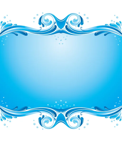 Arrière plan d'eau éclaboussures symétriques — Image vectorielle