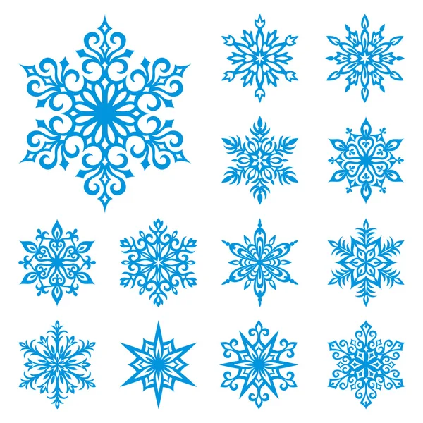 Векторний набір сніжинки — стоковий вектор