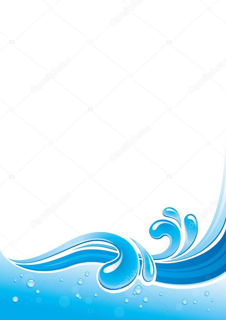 Water splash vector background