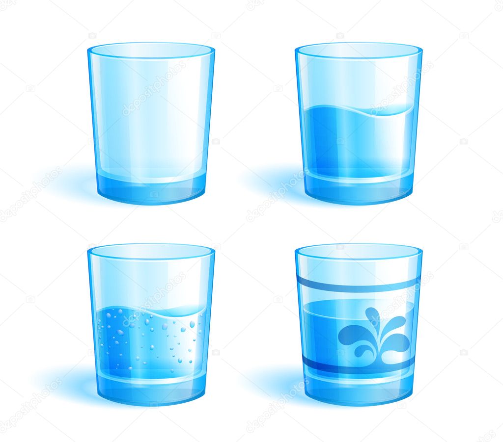 Glasses with water