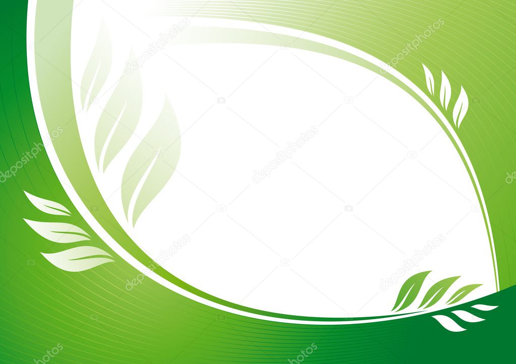 Floral green vector background
