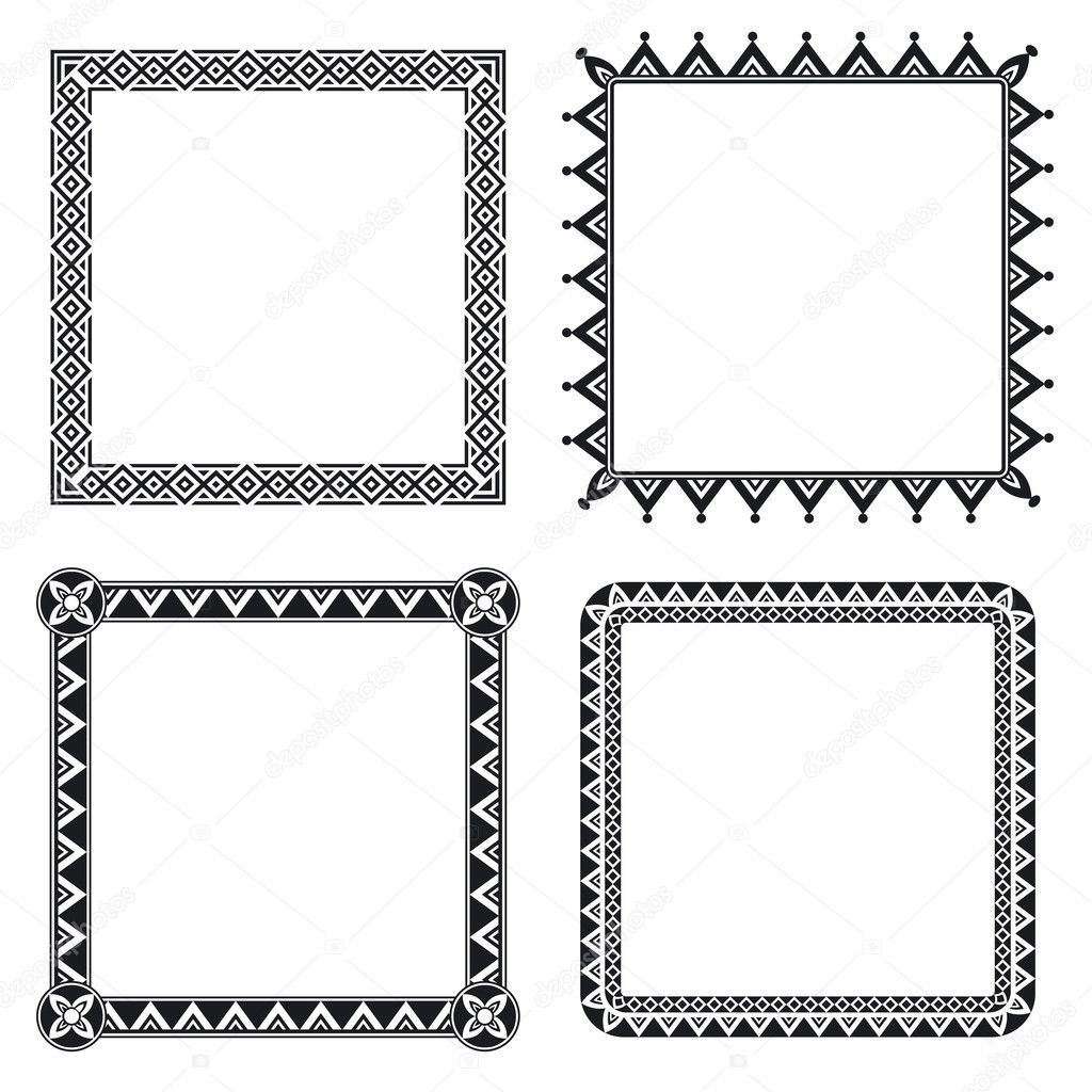 Geometric ornamental frames