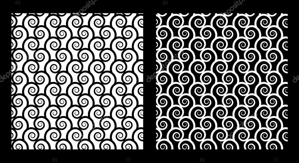 Two seamless patterns with spirals
