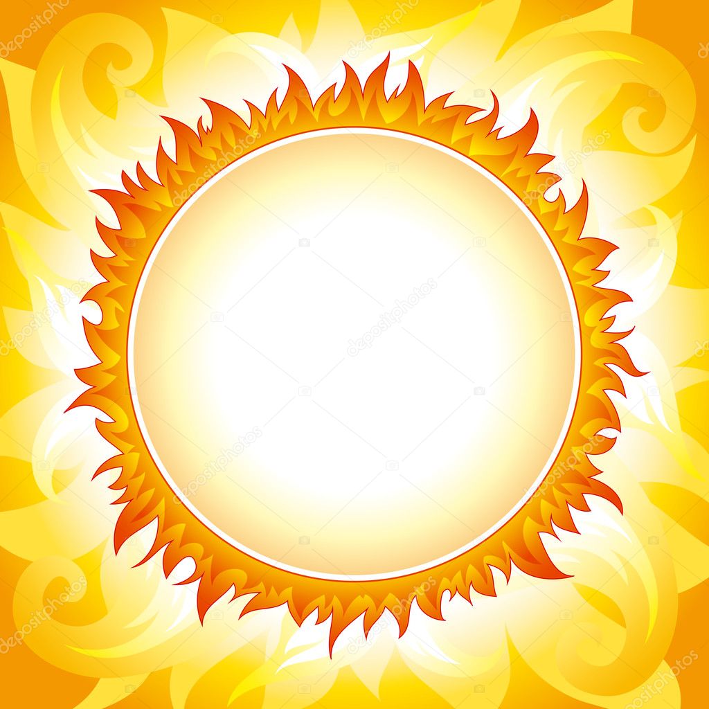 Decorative sun vector background