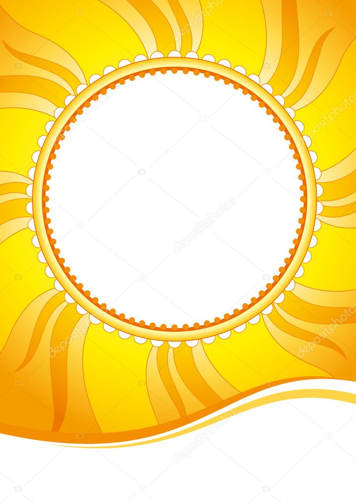 Decorative sun vector background
