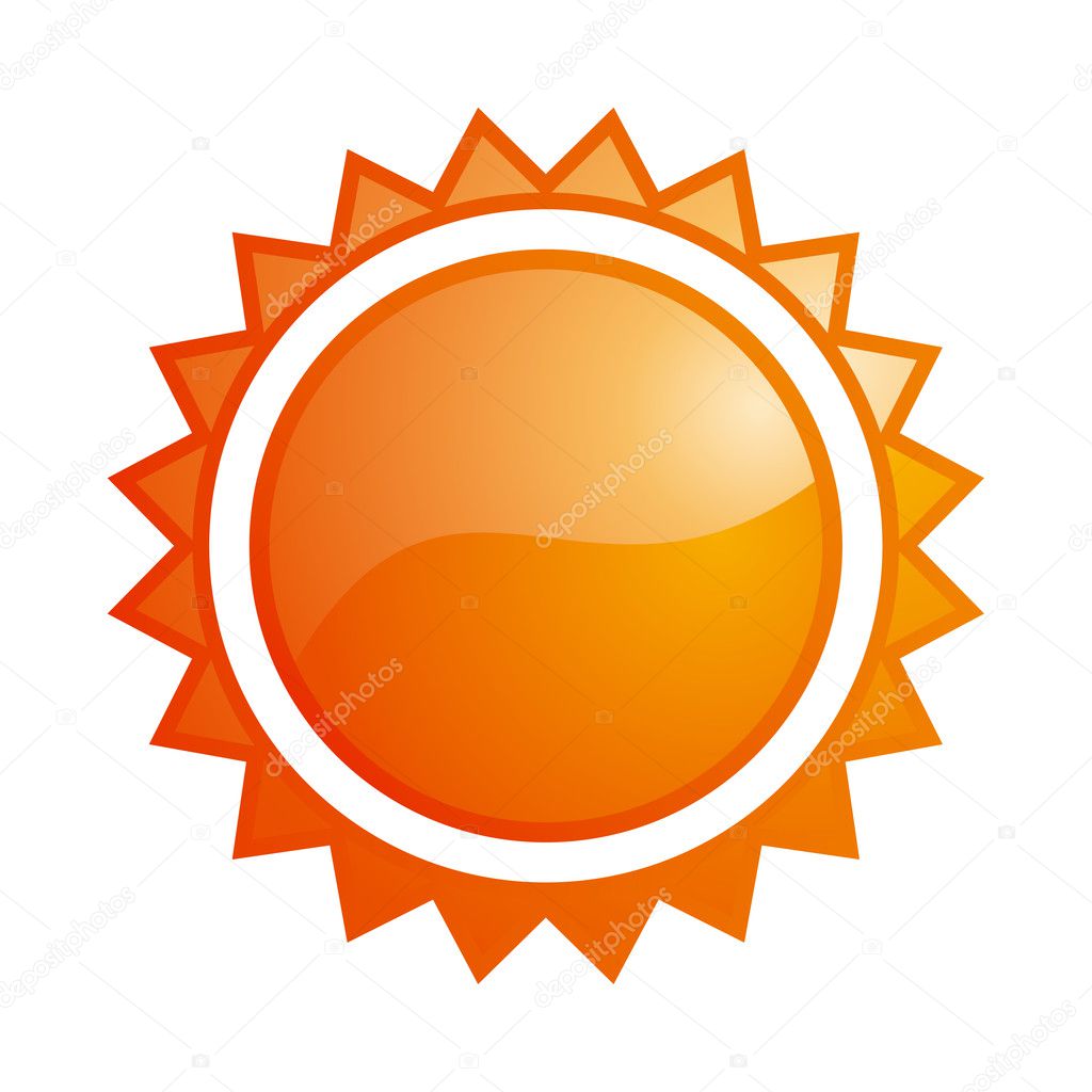 Glossy sun icon — Stock Vector © rosinka #2517514