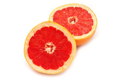 Pink grapefruit halves clipart