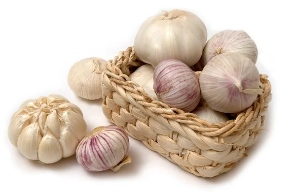 stock image Garlic in the basket