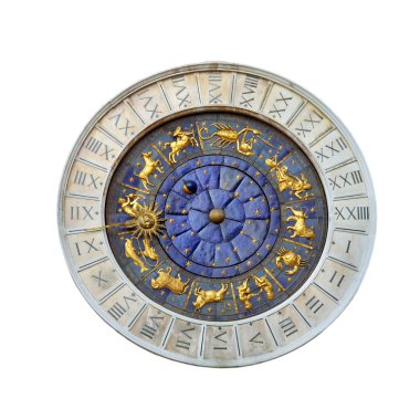 Astronomical clock in Venice, Italy clipart