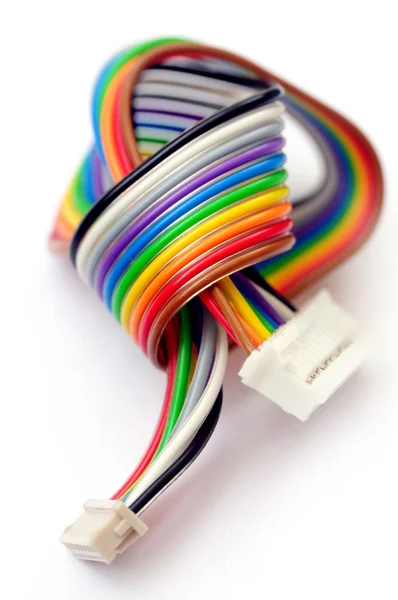 多彩的扁平电缆 — 图库照片