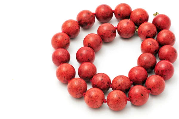 Red coral necklace — Stock Photo, Image