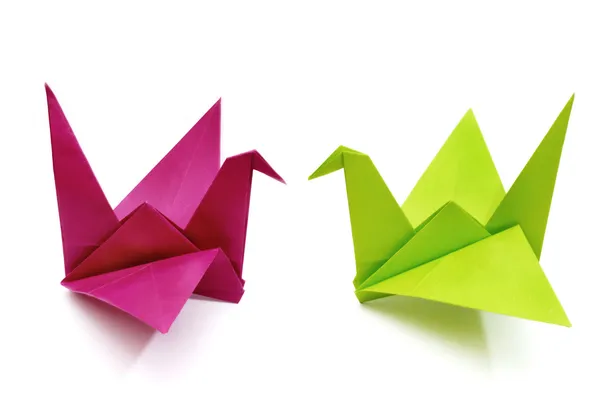 Origami-Vögel — Stockfoto