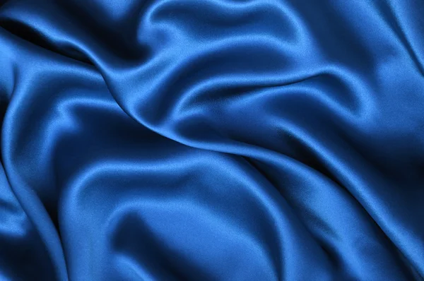 蓝色丝绸纺织背景 — 图库照片