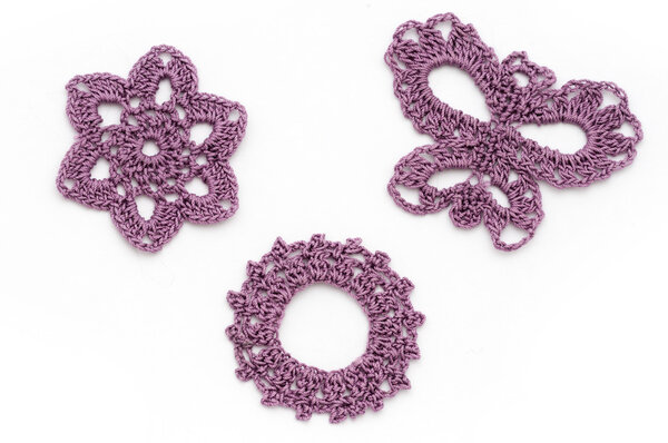 вязаные цветы