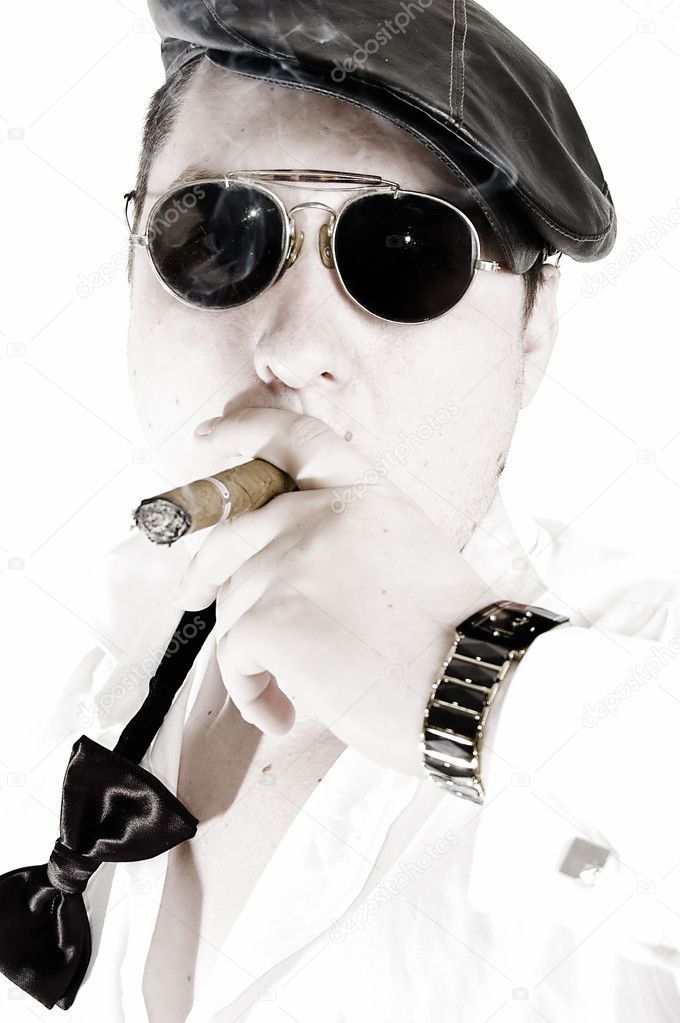 Big boss smoking cigar