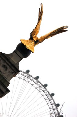 Gold eagle statue clipart