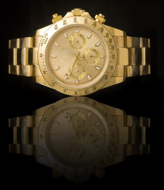 Luxury gold watch clipart