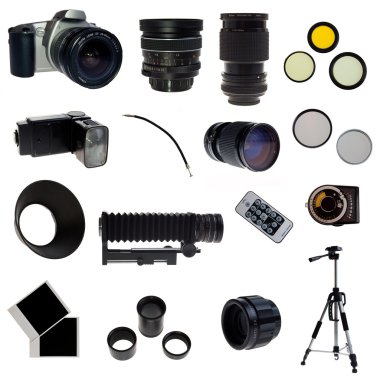 XXL. Photographic equipment set. clipart