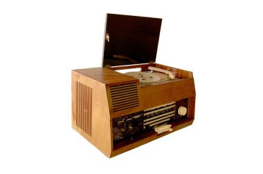 kırık eski retro radyo