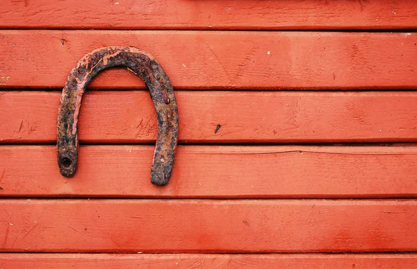 Vecchio ferro di cavallo fortunato — Foto Stock