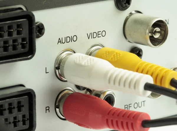 Audio Conectores de vídeo — Foto de Stock
