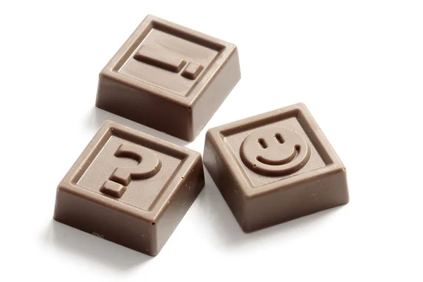 Mark made of chocolate — Stock Photo, Image